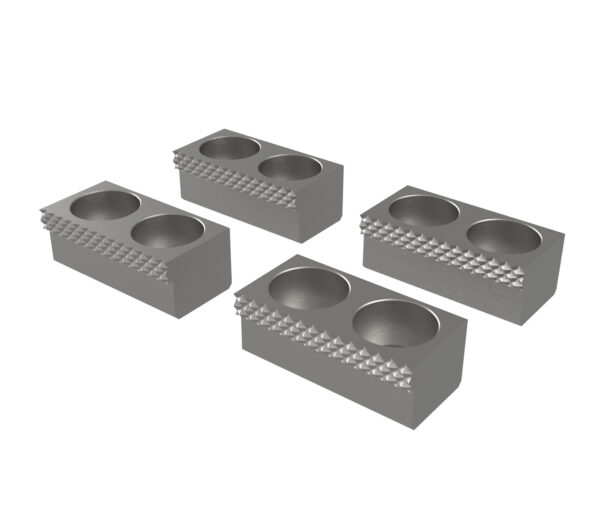 130mm Hydraulic Self-Centering Vise Jaw Insert Kit | Jergens Workholding