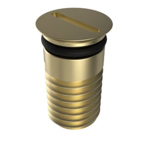 CHIP PLUG, 12MM THD, BRASS WITH O-RING